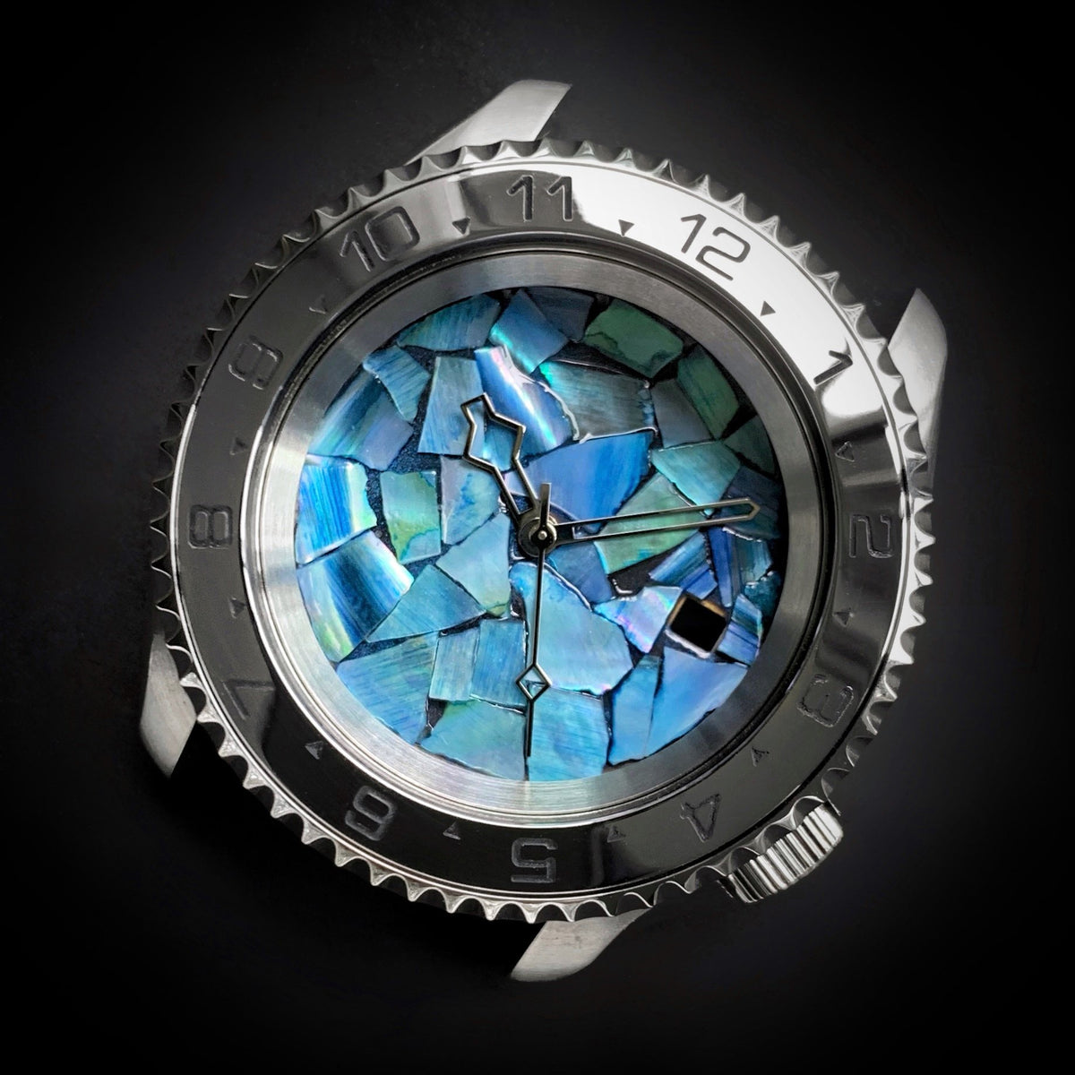 Steel Insert - 007 Dual Time - Polished Steel