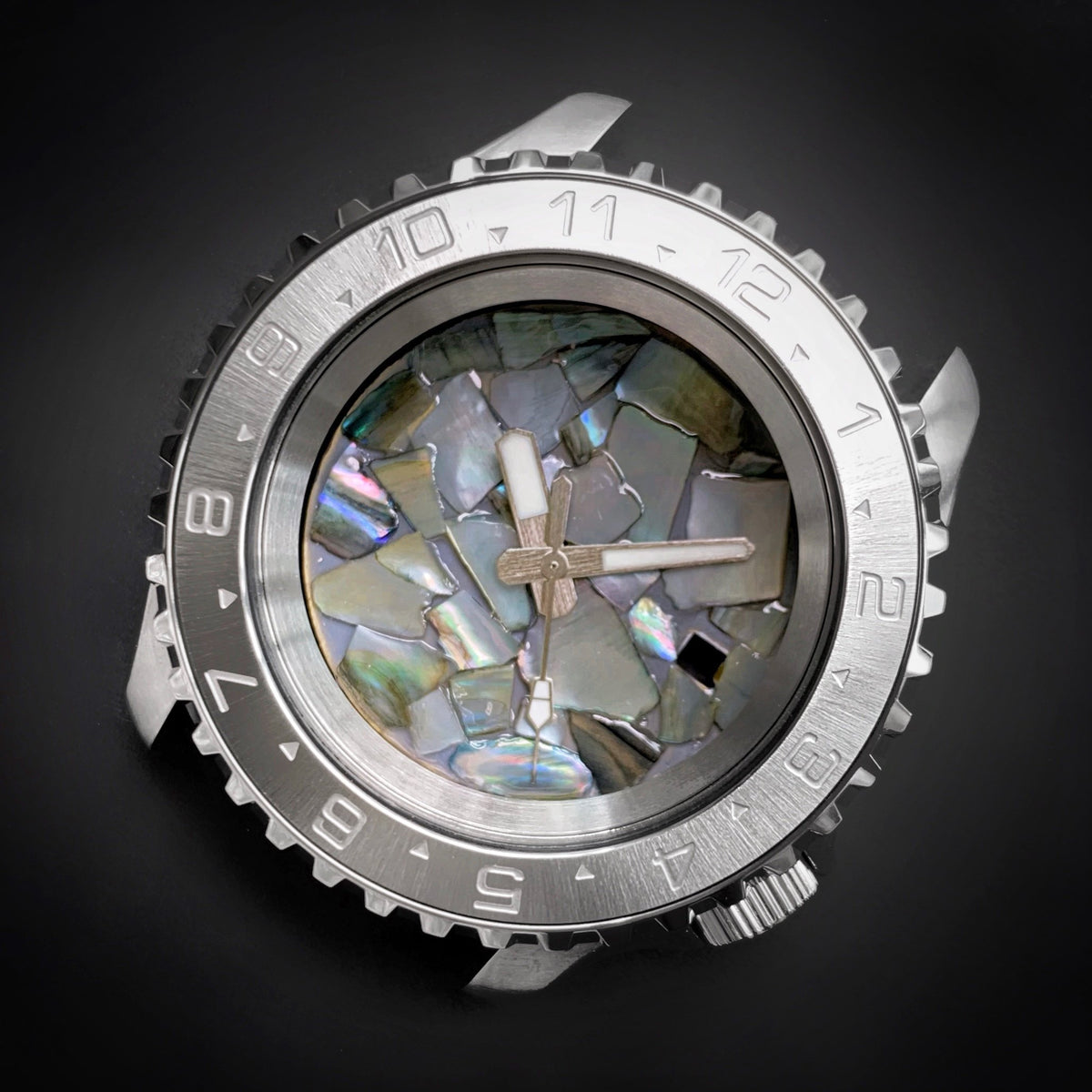 Steel Insert - 007 Dual Time - Brushed ICE