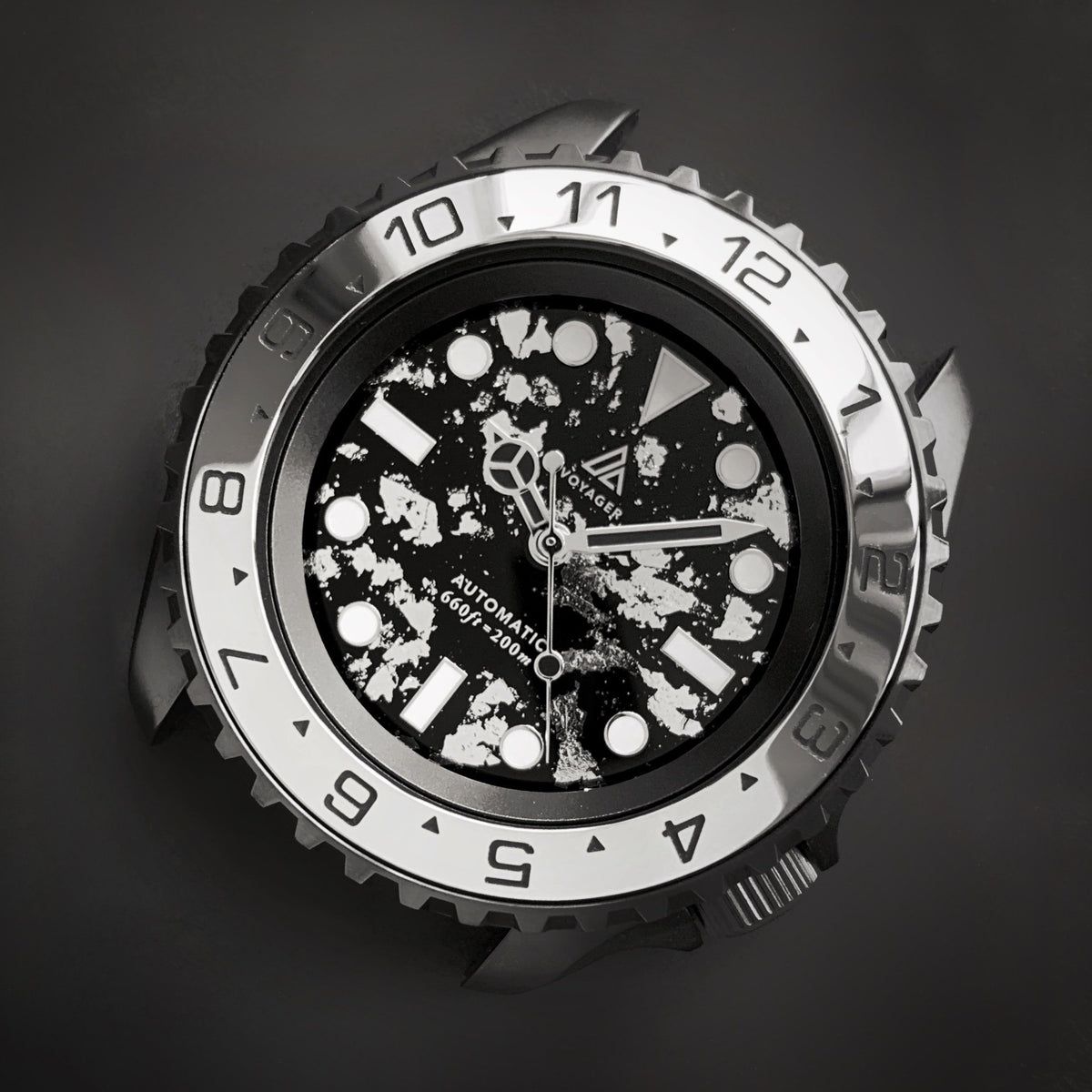 Steel Insert - 007 Dual Time - Polished Steel