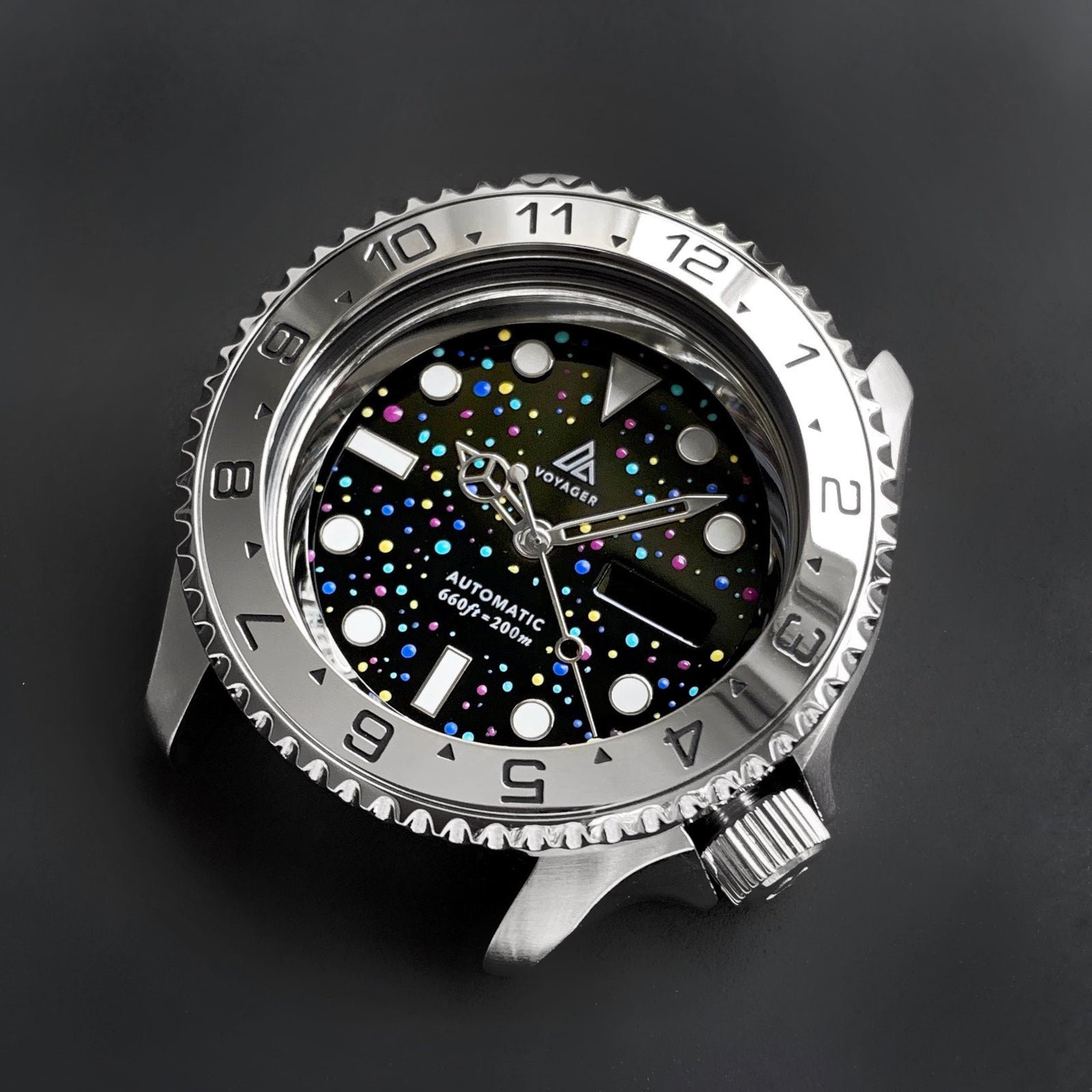 Steel Insert - 007 Dual Time - Polished Steel