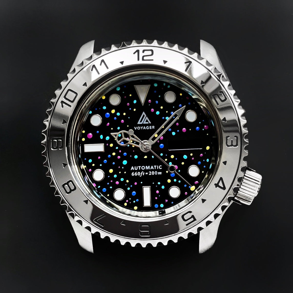 Steel Insert - 007 Dual Time - Polished Steel