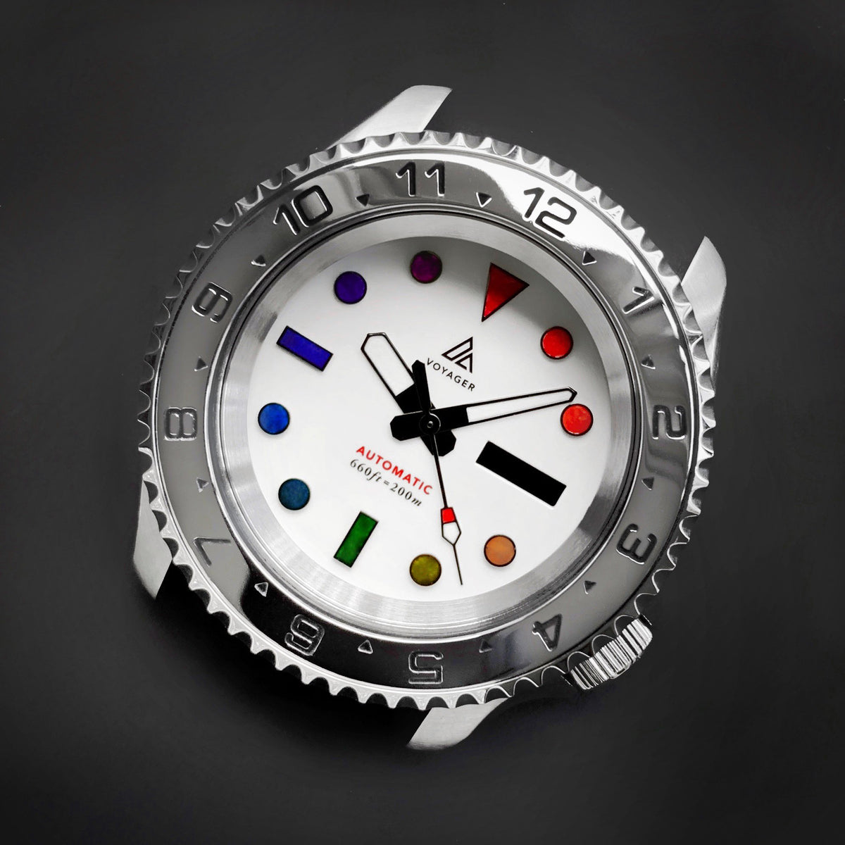 Steel Insert - 007 Dual Time - Polished Steel