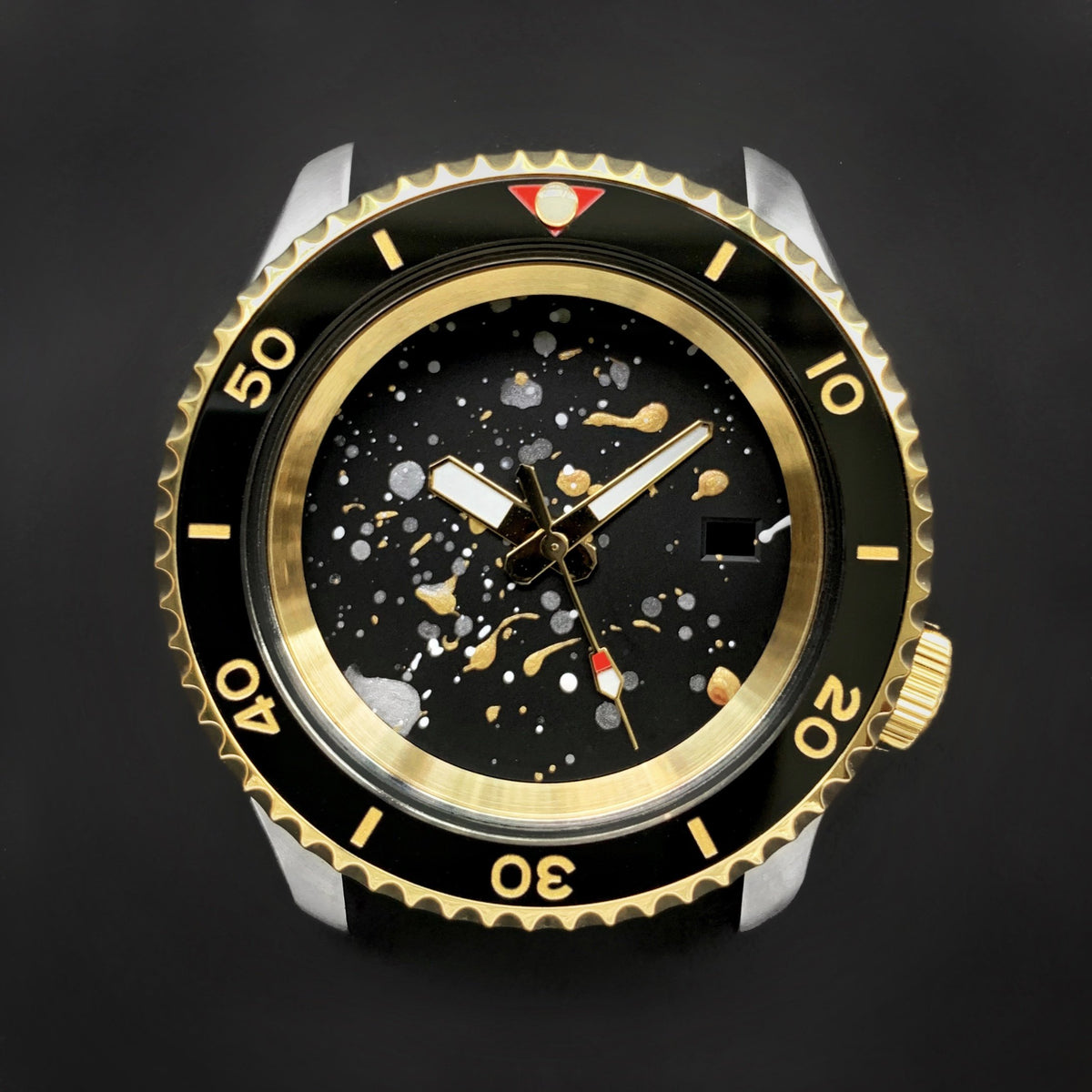 Ceramic Insert - SKX Red T Black X Gold