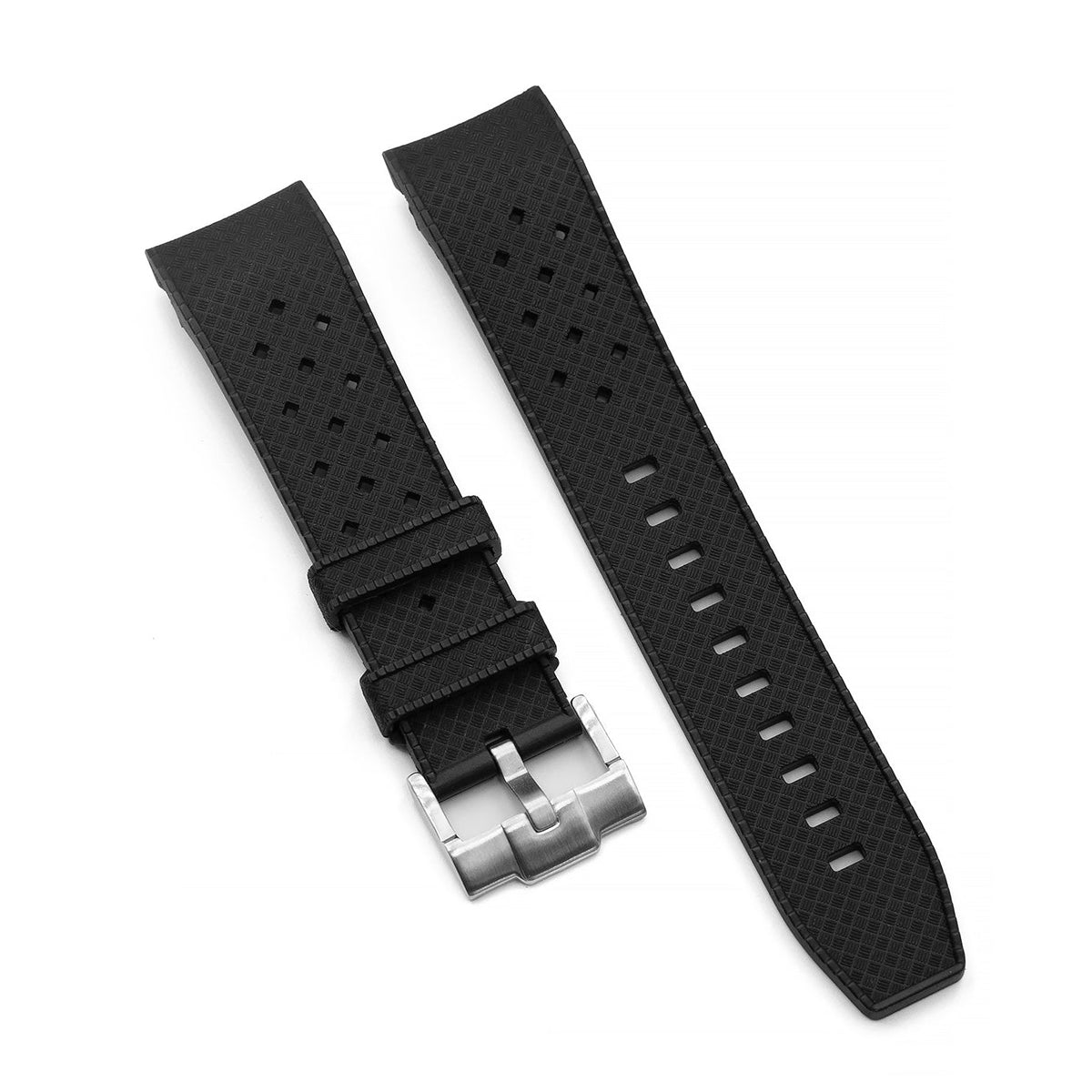 FKM Rubber Strap - SKX007/SRPD Tropic - Black