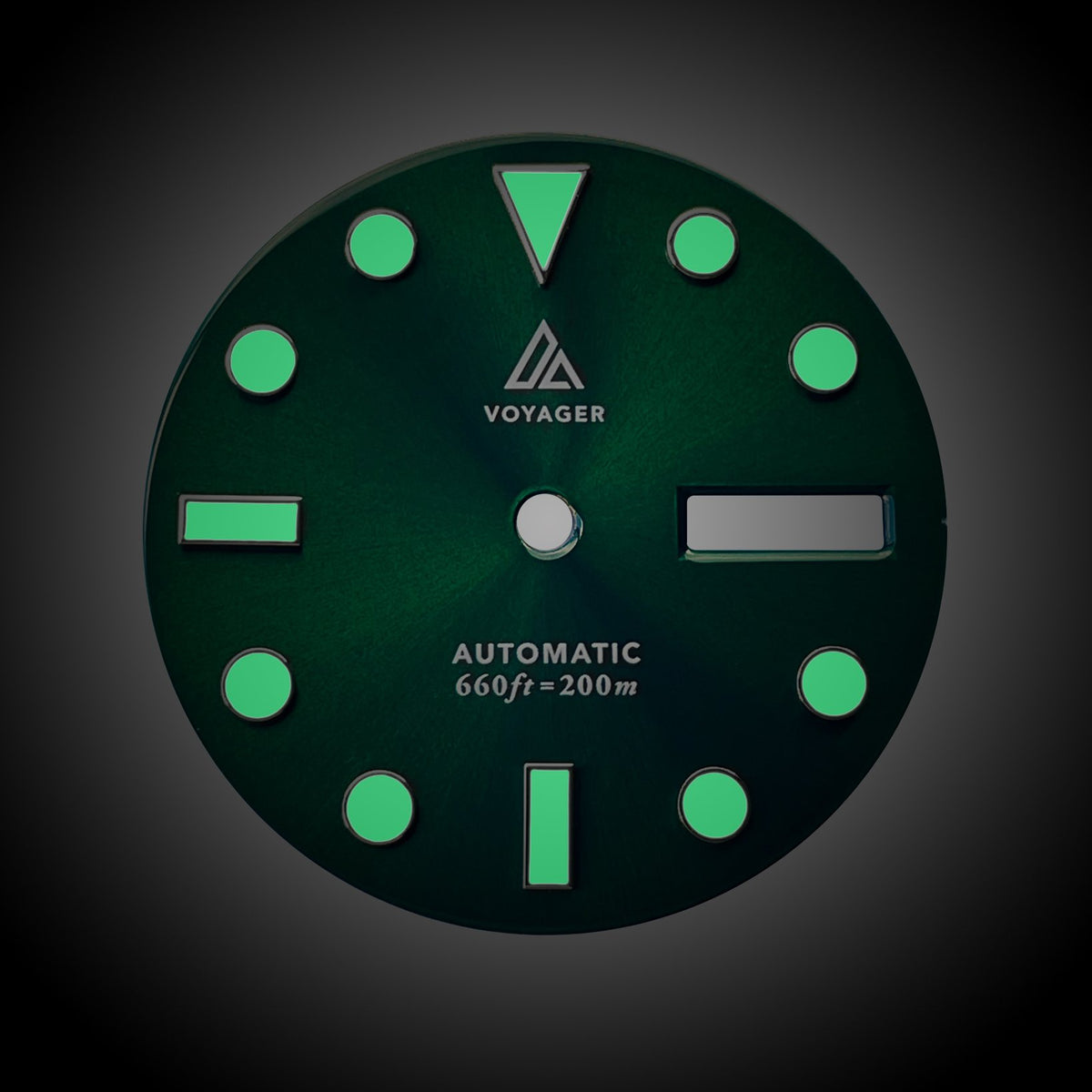 Dial - Voyager 2 - Sunburst Green - Day Date / Date / No Date