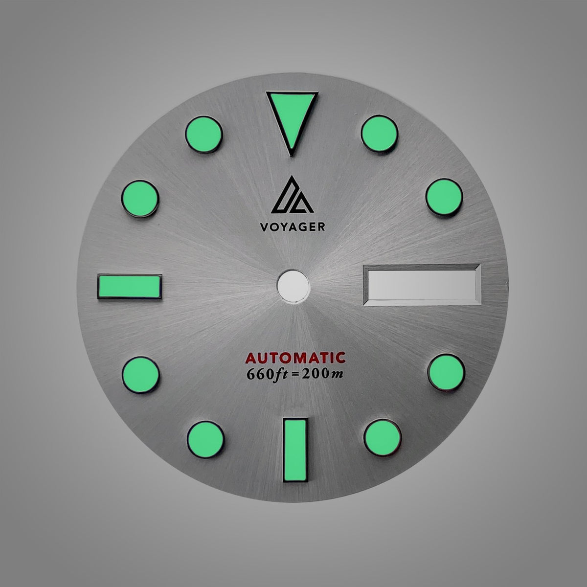 Dial - Voyager 2 - Sunburst Silver - Day Date / Date / No Date