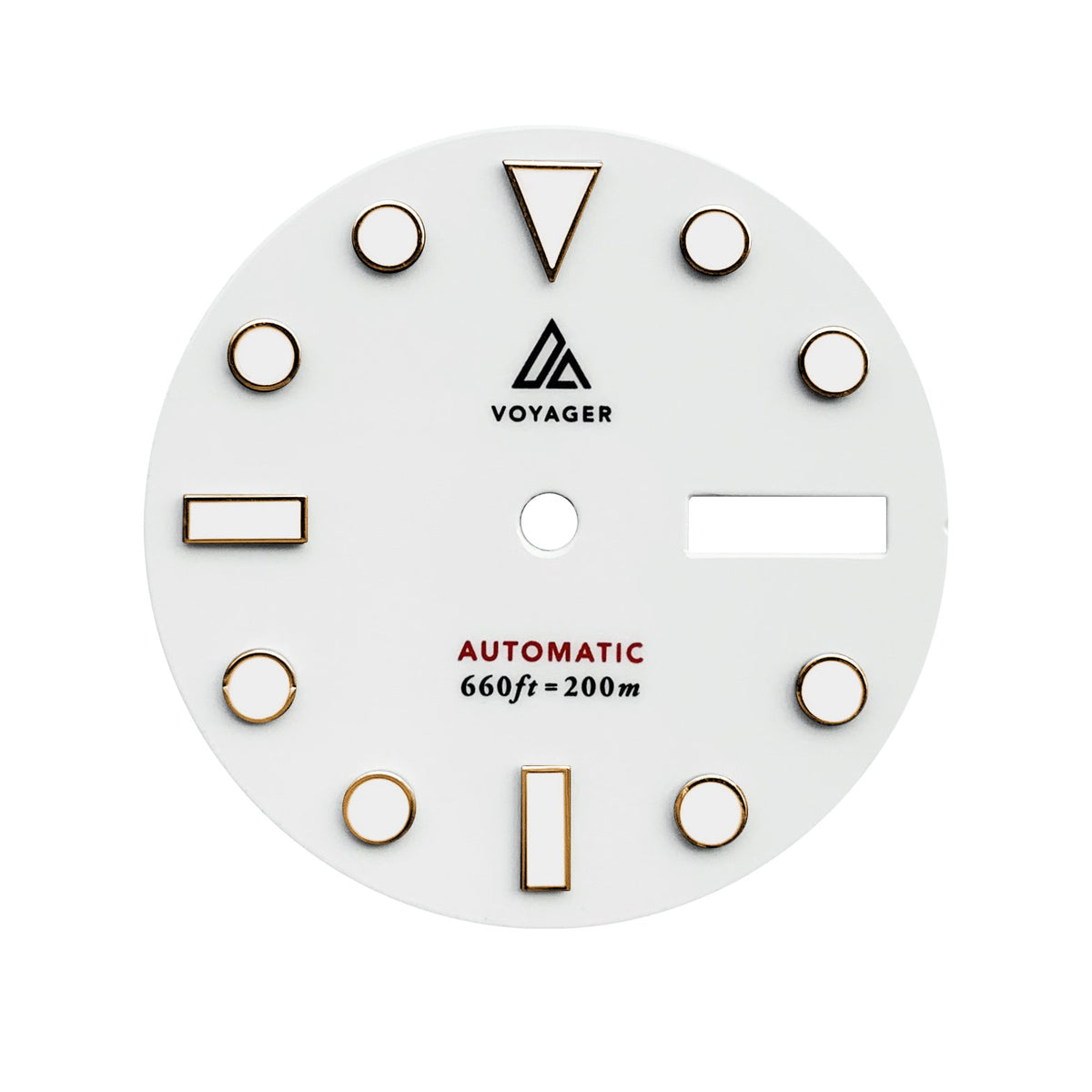 Dial - Voyager 2 - White Rose Gold - Day Date / Date / No Date