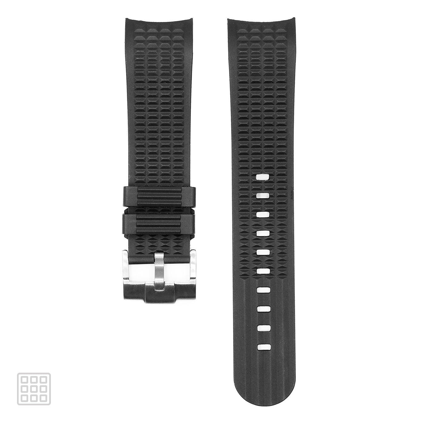FKM Rubber Strap - SKX007/SRPD Waffle - Black