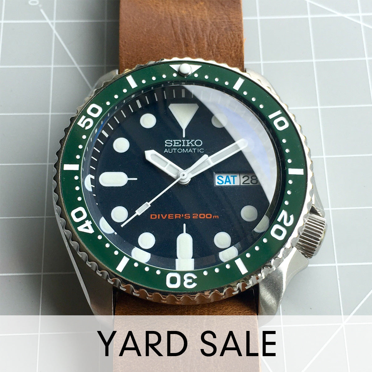 YARD SALE Ceramic Insert SKX Green DLW WATCHES