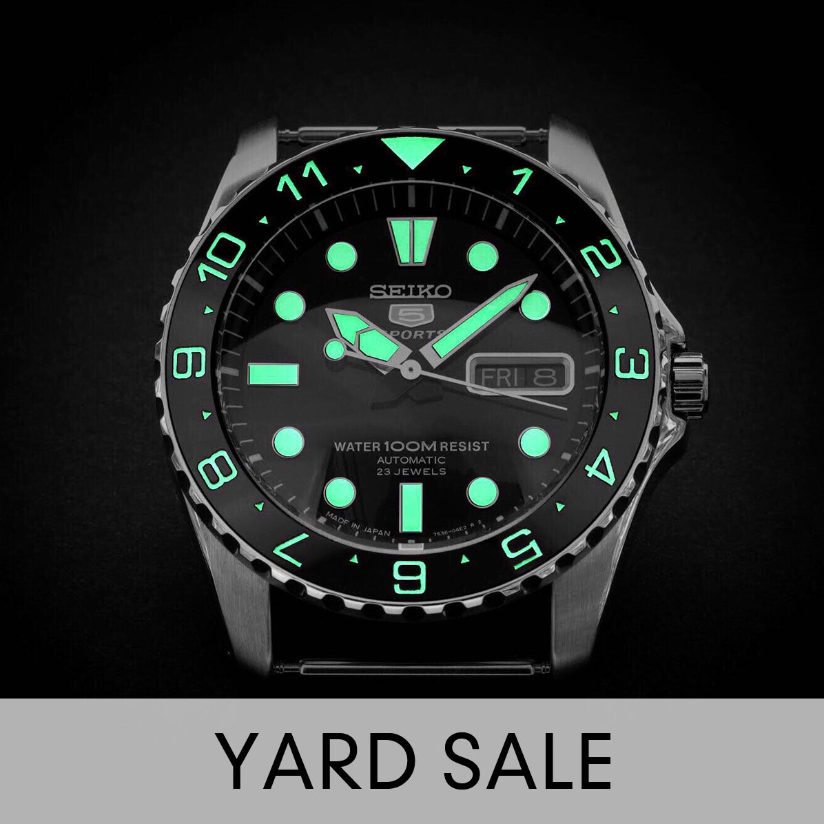 YARD SALE - Ceramic Insert - Urchin Dual Time Black - Luminous Green