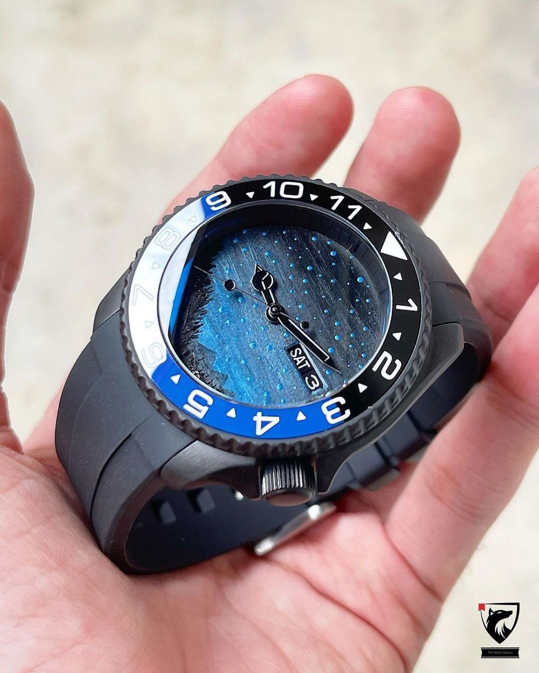 Chapter Ring - SKX007/SRPD - Matt Black w Markers (Black)