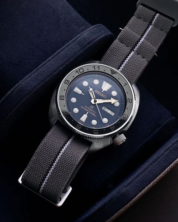 Ceramic Insert SRP Turtle Dual Time Stealth DLW WATCHES