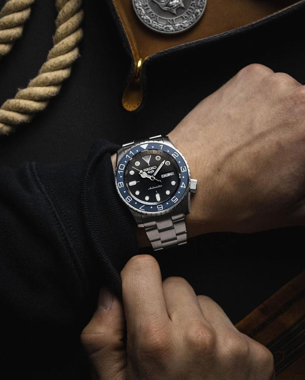 Ceramic Insert - 007 Dual Time Matt Aegean Blue - DLW WATCHES