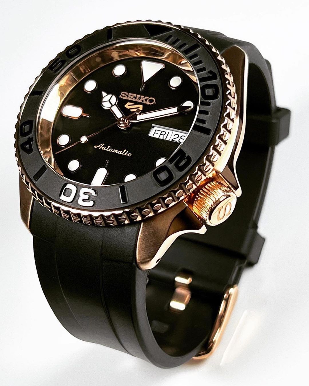 Chapter Ring SKX007/SRPD Polished Rose Gold DLW WATCHES