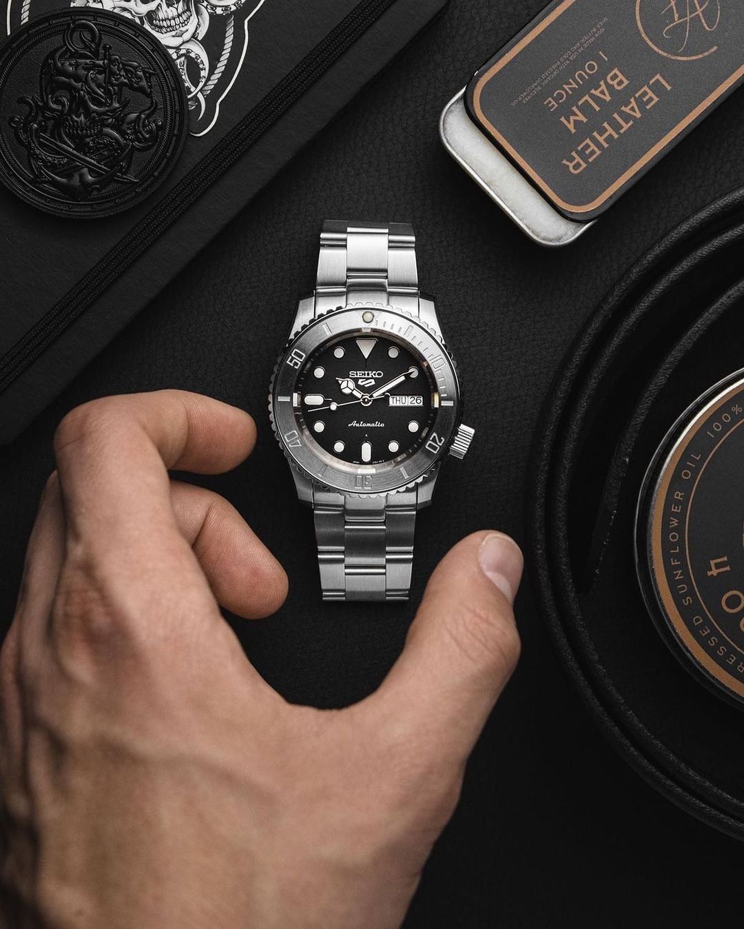 Chapter Ring - SKX007/SRPD - Brushed Steel w Engraved Markers