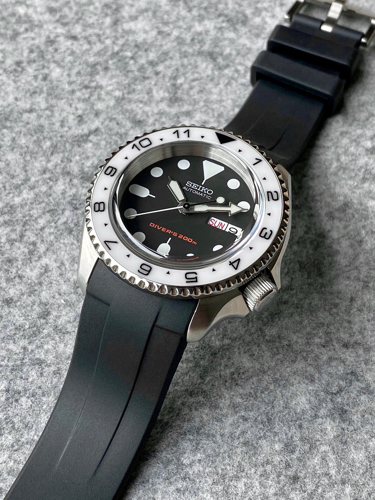 FKM Rubber Strap - SKX007/SRPD Classic - Black