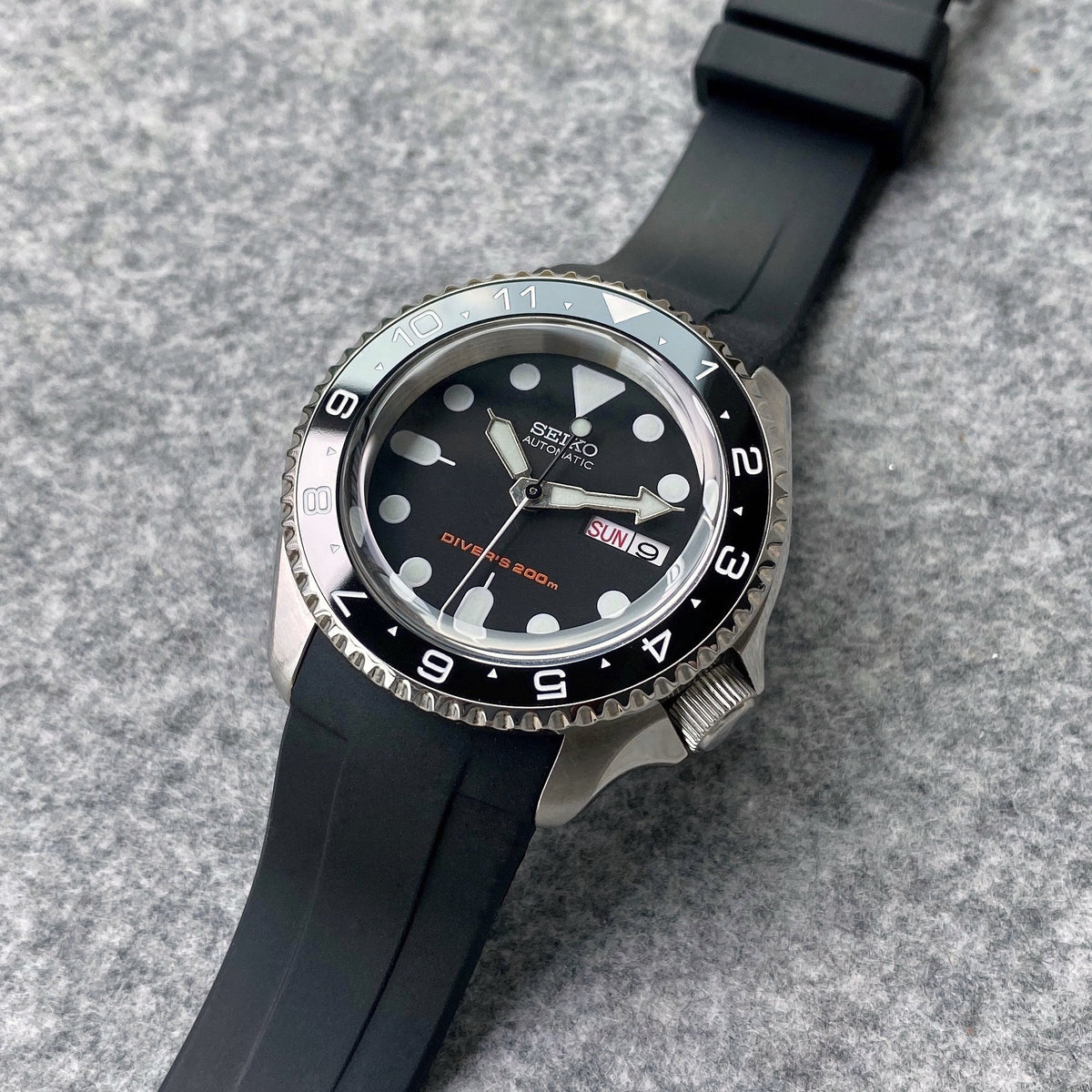FKM Rubber Strap - SKX007/SRPD Classic - Black