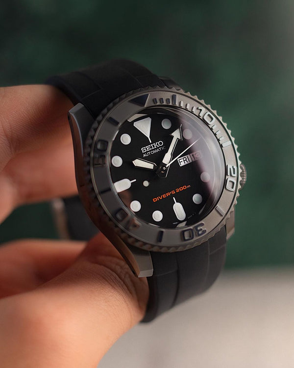 Case SKX007 MM Bead Blasted PVD Black (With Case Back
