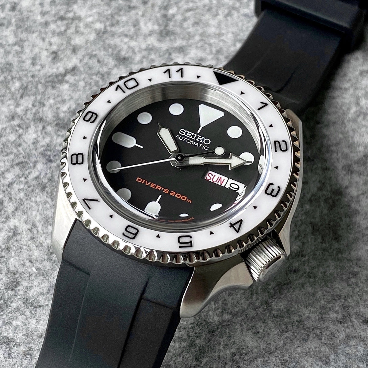 Ceramic Insert - SKX Dual Time White