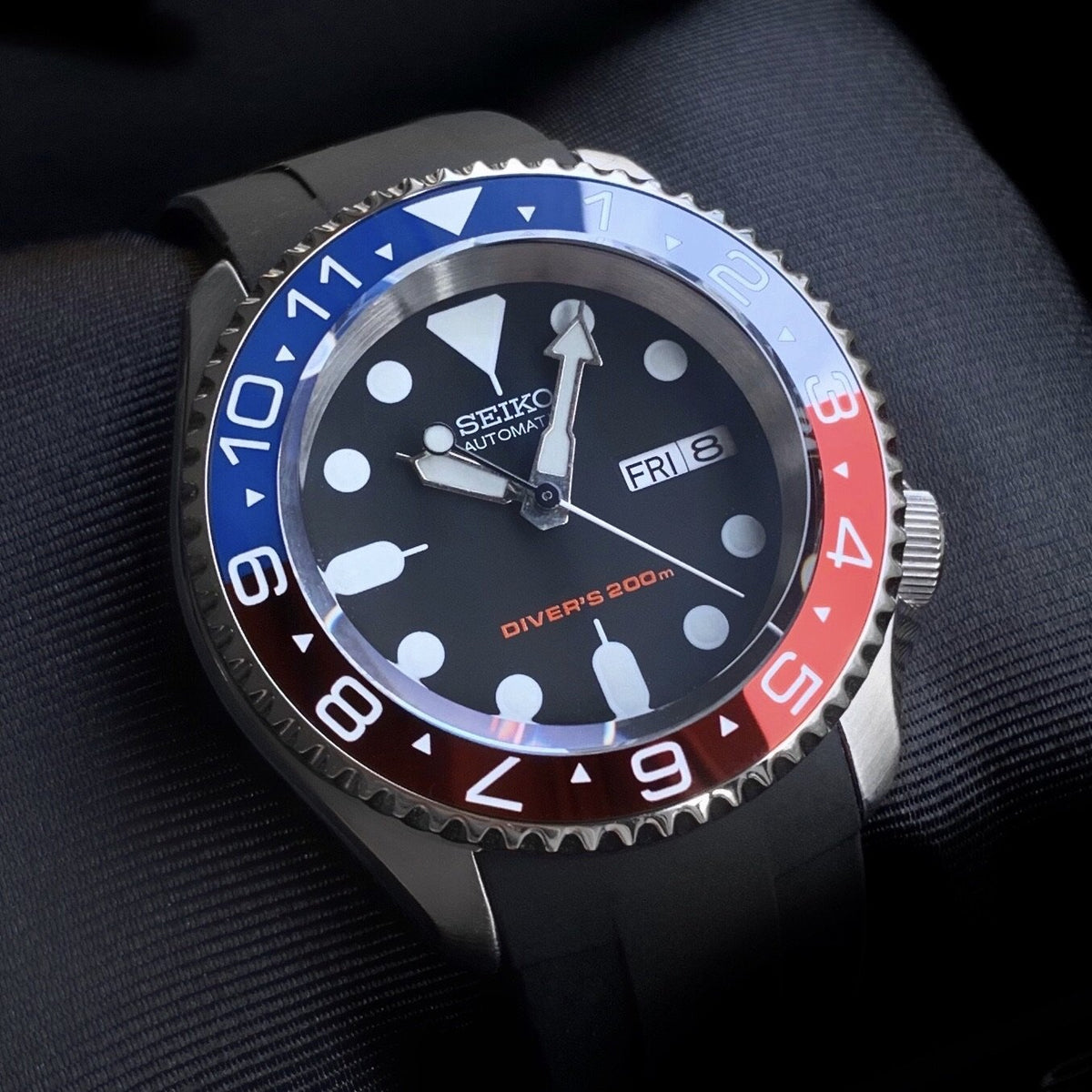 FKM Rubber Strap - SKX007/SRPD Classic - Black