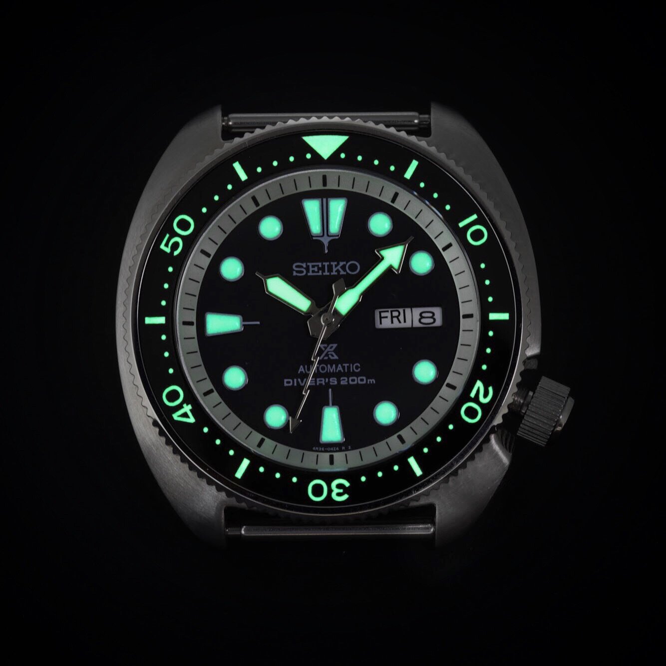 Ceramic Insert - SRP Turtle Black - Luminous Green