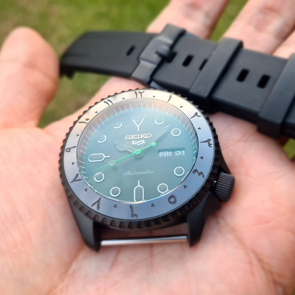 Ceramic Insert - 007 Arabic Dual Time Stealth