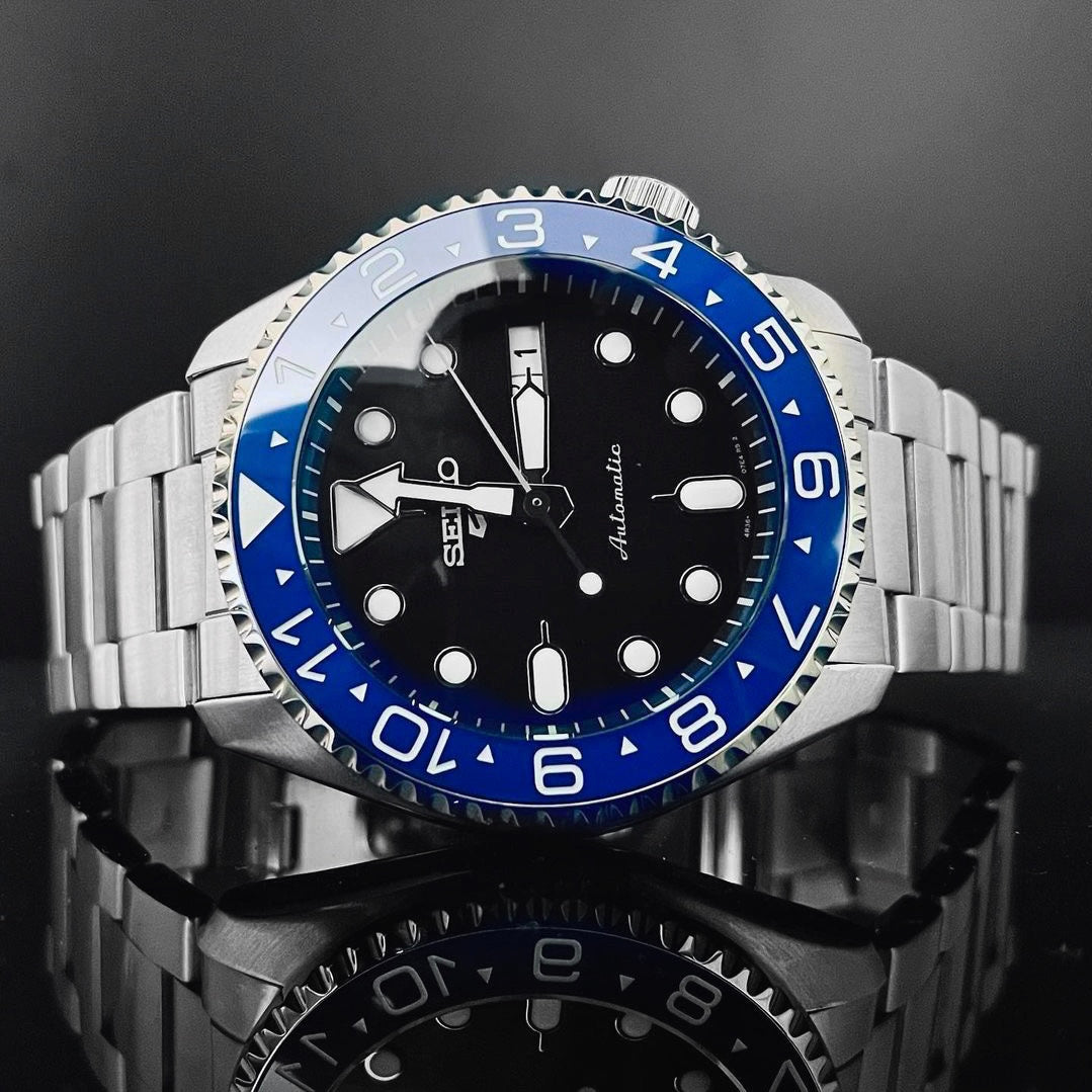 Ceramic Insert - 007 Dual Time Blue
