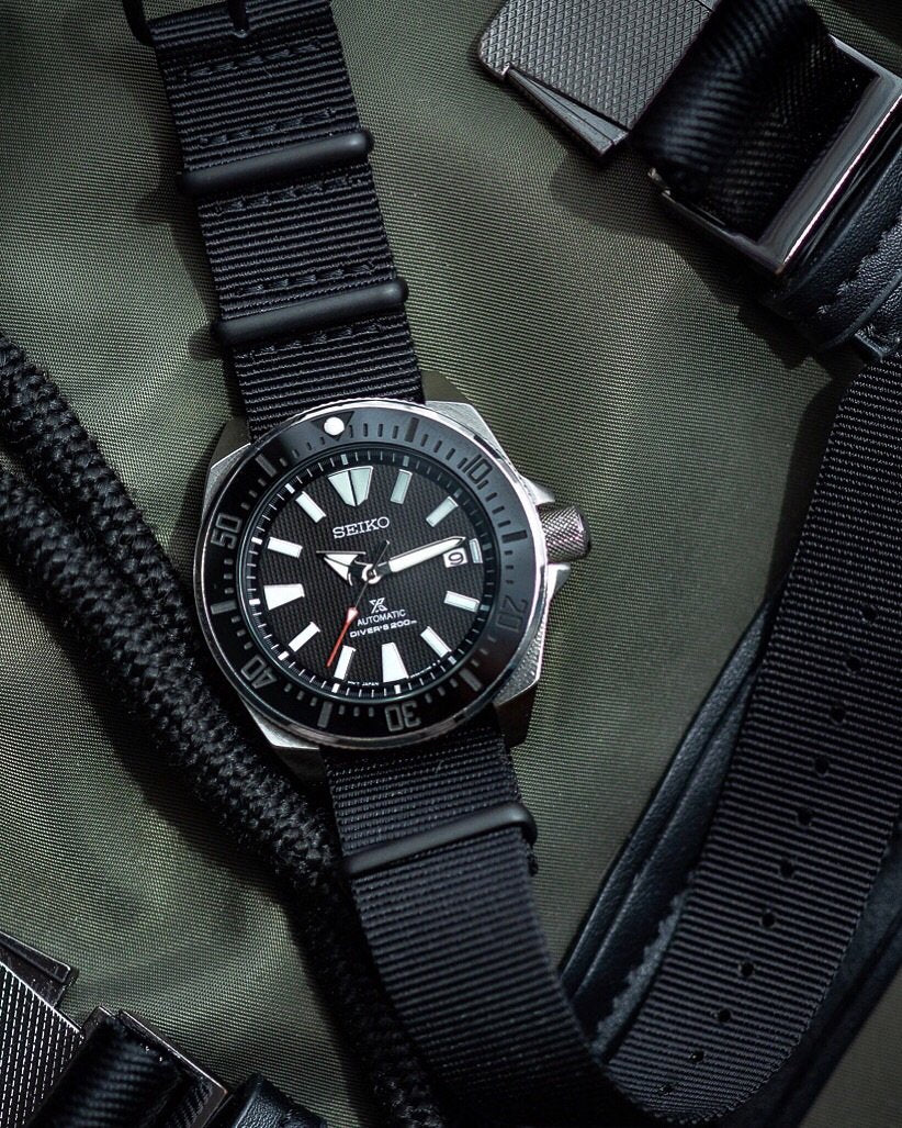 Seiko Samurai Mod Ceramic Insert Samurai Stealth DLW WATCHES