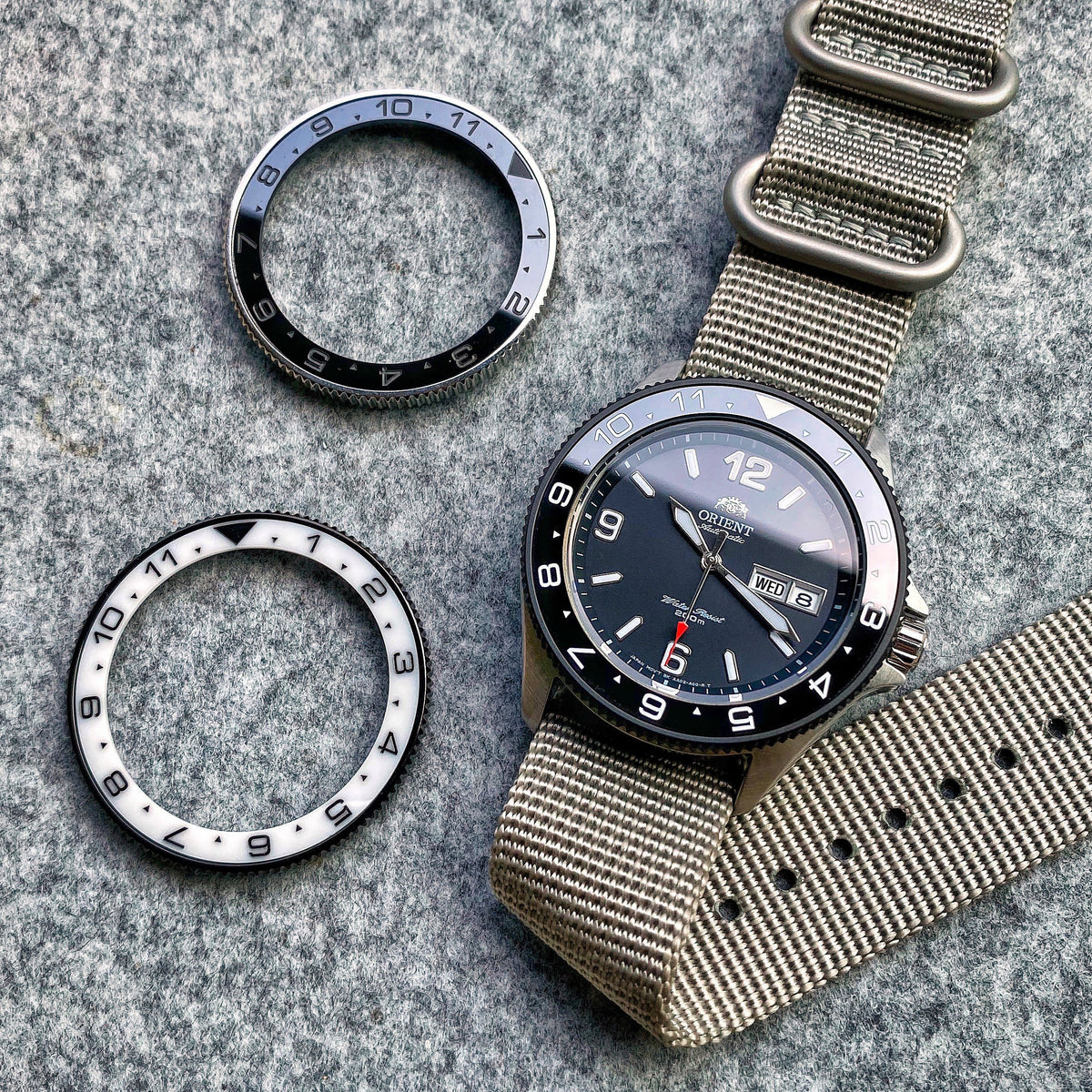 Bezel - Mako &amp; Ray (1 &amp; 2) Coin Edge - Bead Blasted PVD Black