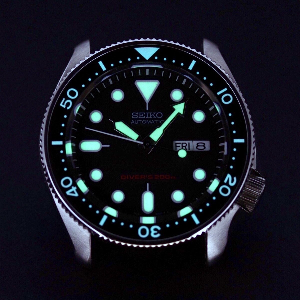 Ceramic Insert - SKX Black - Luminous Aquaris - DLW WATCHES