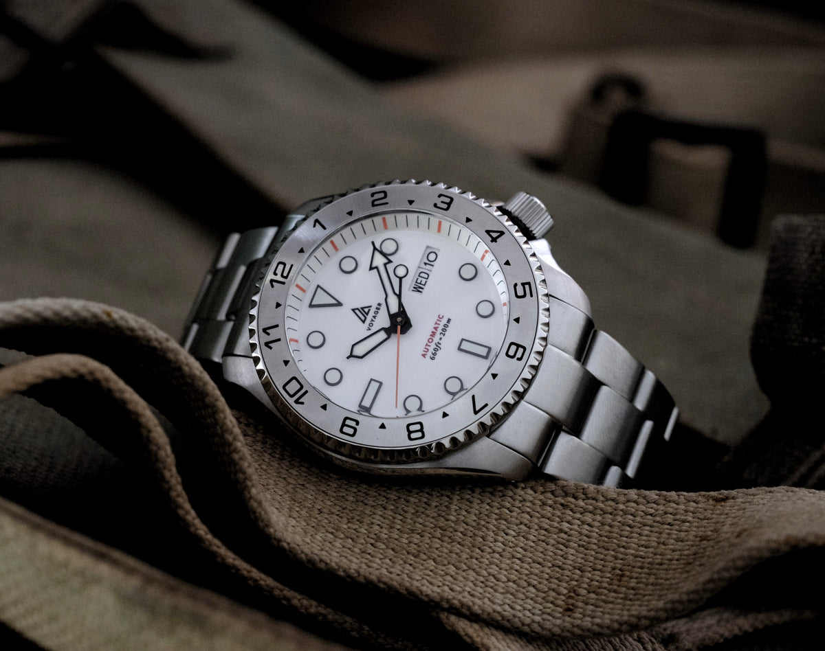 Steel Insert - 007 Dual Time - Brushed Steel